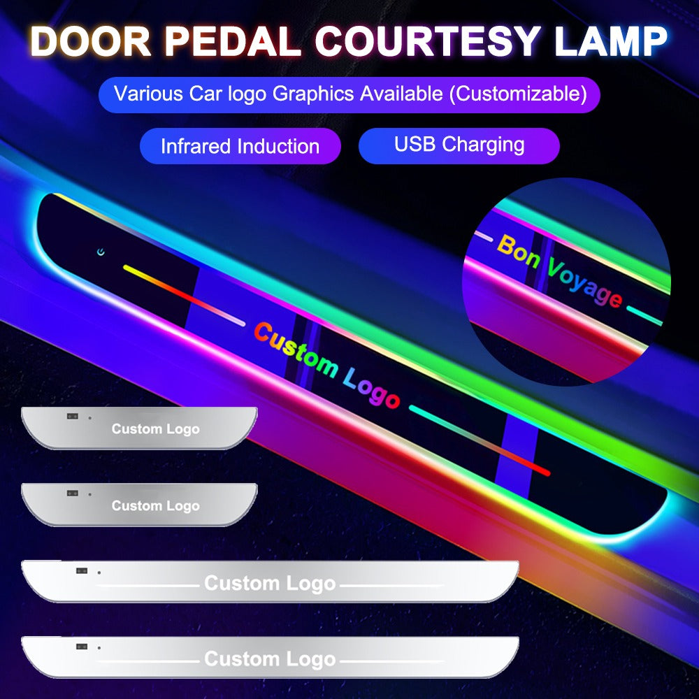 Premium Custom Vehicle Door Sill Personalised Name Engraving Pedal Light