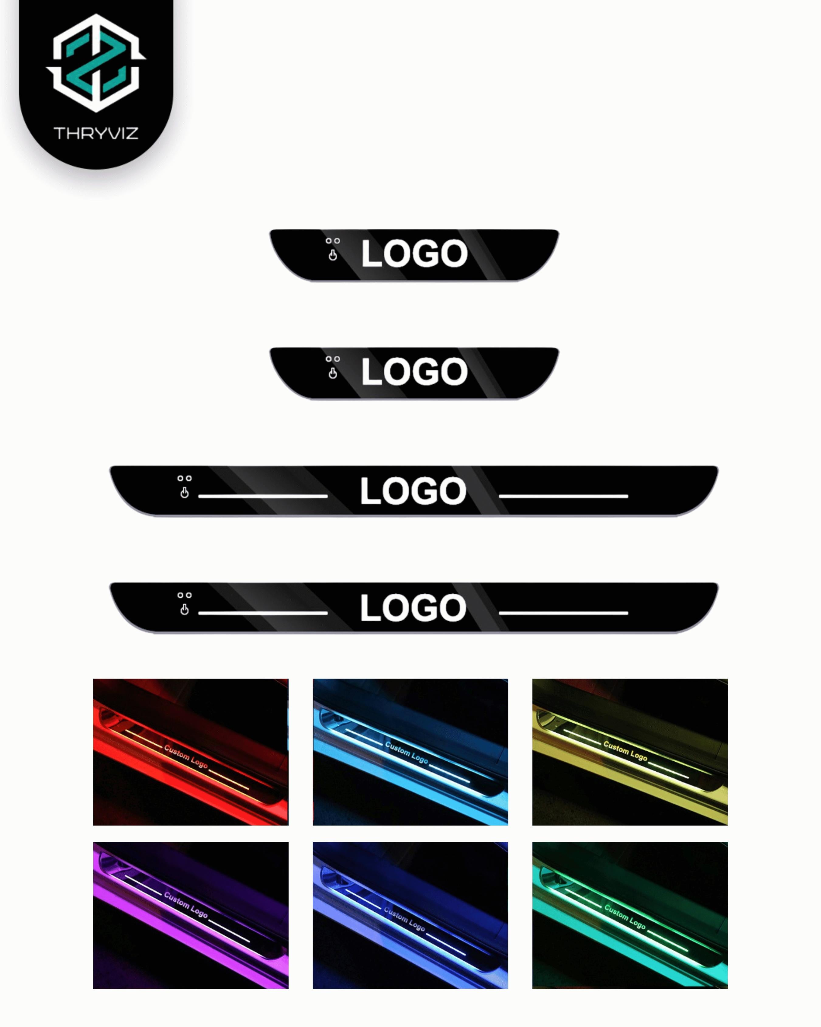 Premium Custom Vehicle Door Sill Personalised Name Engraving Pedal Light